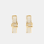 Signature C Enamel Huggie Earrings