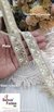 Glimmering Gota and Mirror Embroidered Pista Organza Lace