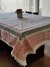 Table Covers HandBlock Printed Colourful Patterns for 6 Seater Table with Tassels 108 (Design-04)