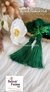 Tiny Beaded Parrot Green Thread Tassel