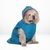Ezra Fur Winter Jacket for Dogs, Cozy, Ultra Warm, and Water Resistant with Velcro Closure (Blue)