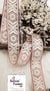 Thread Embroidered Flower & Leaves  Onion Pink Color Trim