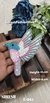 Left Side Facing Teal Blue + Baby Pink Dove Patch