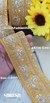 Royal Floral Embroidered Border Yellow