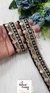 Black Mesh Mosaic Embroidery Designer Trim