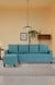 neudot Saya RHS Sectional Sofa for Living Room |6 Person Sofa| Premium Fabric with Cushioned Armrest | 12 Months Warranty| Solid Wood Frame| 6 Seater in Saya Teal Color DIY(Do-It-Yourself)