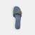 Margot Flat Sandal In Crystal Signature Denim