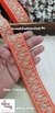 Orange Pearl & Sequence Fabric Lace
