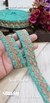 Sea Green Glitter Sequence & Matt Zari Embroidery Lace – 14201-Emb