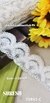 Off-White Imported Floral Scallop Organza Lace