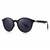 AUGEN Unisex Adult Round Sunglasses (Black Frame, Black Lens) (Medium)