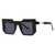 AUGEN by Visions India Retro Vintage Abstract Unisex Sunglasses UV400 Protected (Black)