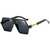 AUGEN By Visions India Retro Vintage Abstract Unisex Sunglasses UV400 Protected (Black)