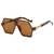 AUGEN By Visions India Retro Vintage Abstract Unisex Sunglasses UV400 Protected (Brown)