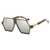 AUGEN By Visions India Retro Vintage Abstract Unisex Sunglasses UV400 Protected (Grey)