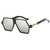 AUGEN By Visions India Retro Vintage Abstract Unisex Sunglasses UV400 Protected (Silver)