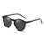 AUGEN By Visions India Retro Vintage Round Polarized Unisex Sunglasses UV400 Protected Medium Size (Black, 106)