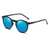 AUGEN By Visions India Retro Vintage Round Polarized Unisex Sunglasses UV400 Protected Medium Size (Blue, 106)