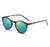 AUGEN By Visions India Retro Vintage Round Polarized Unisex Sunglasses UV400 Protected Medium Size (Green, 106)