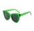 AUGEN By Visions India Retro Vintage Oversized Abstract Unisex Sunglasses UV400 Protected Large Size (Green, 108) - Pack of 1