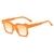 AUGEN By Visions India Retro Vintage Square Abstract Unisex Sunglasses UV400 Protected Medium Size (Orange, 117) - Pack of 1