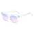 AUGEN By Visions India Retro Vintage Square Abstract Unisex Sunglasses UV400 Protected Medium Size (Violet, 117)