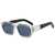AUGEN By Visions India Retro Vintage Square Abstract Unisex Sunglasses UV400 Protected Medium Size (C2, 118) Grey - Pack of 1
