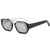 AUGEN By Visions India Retro Vintage Square Abstract Unisex White Sunglasses UV400 Protected Medium Size (C6, 118)- Pack of 1