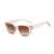 AUGEN By Visions India Retro Vintage Square Abstract Unisex Sunglasses UV400 Protected Medium Size (Brown, 119)