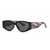 AUGEN By Visions India Retro Vintage Cat Eye Abstract Unisex Sunglasses UV400 Protected Medium Size (Black, 121) - Pack of 1