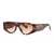 AUGEN By Visions India Retro Vintage Cat Eye Abstract Unisex Sunglasses UV400 Protected Medium Size (Brown, 121) - Pack of 1