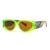 AUGEN By Visions India Retro Vintage Cat Eye Abstract Unisex Sunglasses UV400 Protected Medium Size (Green, 121)- Pack of 1