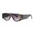 AUGEN By Visions India Retro Vintage Cat Eye Abstract Unisex Sunglasses UV400 Protected Medium Size (Grey, 121) - Pack of 1