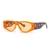 AUGEN By Visions India Retro Vintage Cat Eye Abstract Unisex Sunglasses UV400 Protected Medium Size (Orange, 121)- Pack of 1
