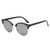 AUGEN By Visions India Retro Vintage Round Abstract Unisex Sunglasses UV400 Protected Medium Size (Silver, 122)