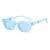 AUGEN By Visions India Retro Vintage Narrow Rectangular Abstract Unisex Sunglasses UV400 Protected Medium Size (Blue, 125) - Pack of 1