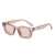 AUGEN By Visions India Retro Vintage Narrow Rectangular Abstract Unisex Sunglasses UV400 Protected Medium Size (Brown, 125) - Pack of 1
