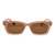 AUGEN By Visions India Retro Vintage Narrow Rectangular Abstract Unisex Sunglasses UV400 Protected Medium Size (Brown2, 125) - Pack of 1