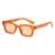 AUGEN Unisex Rectangular Sunglasses Orange Frame, Orange Lens (Medium)