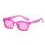 AUGEN By Visions India Retro Vintage Narrow Rectangular Abstract Unisex Sunglasses UV400 Protected Medium Size (Pink, 125) - Pack of 1