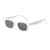 AUGEN By Visions India Retro Vintage Narrow Rectangular Abstract Unisex Sunglasses UV400 Protected Medium Size (White, 125) - Pack of 3