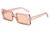 AUGEN By Visions India Retro Vintage Narrow Rectangular Abstract Unisex Sunglasses UV400 Protected Medium Size (Brown, 127) - Pack of 1