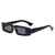 AUGEN By Visions India Retro Vintage Narrow Rectangular Abstract Unisex Sunglasses UV400 Protected Medium Size (Black, 128)-Pack of 1