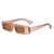 AUGEN By Visions India Retro Vintage Narrow Rectangular Abstract Unisex Sunglasses UV400 Protected Medium Size (Brown2, 128) - Pack of 1