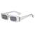 AUGEN Unisex Rectangular Sunglasses Grey Frame Black Lens ( Medium )