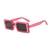 AUGEN Unisex Rectangular Sunglasses Pink Frame Black Lens ( Medium )