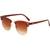 AUGEN By Visions India Retro Vintage Narrow Round Abstract Unisex Sunglasses UV400 Protected Medium Size (Brown, 130)
