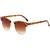 AUGEN By Visions India Retro Vintage Narrow Round Abstract Unisex Sunglasses UV400 Protected Medium Size (DaBrown, 130)