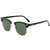 AUGEN By Visions India Retro Vintage Narrow Round Abstract Unisex Sunglasses UV400 Protected Medium Size (Green, 130)