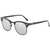 AUGEN By Visions India Retro Vintage Narrow Round Abstract Unisex Sunglasses UV400 Protected Medium Size (Silver, 130)